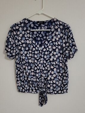 Madewell Tie Front, French Floral Top